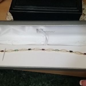 Gold Over 925 Sterling Silver multicolored bracelet